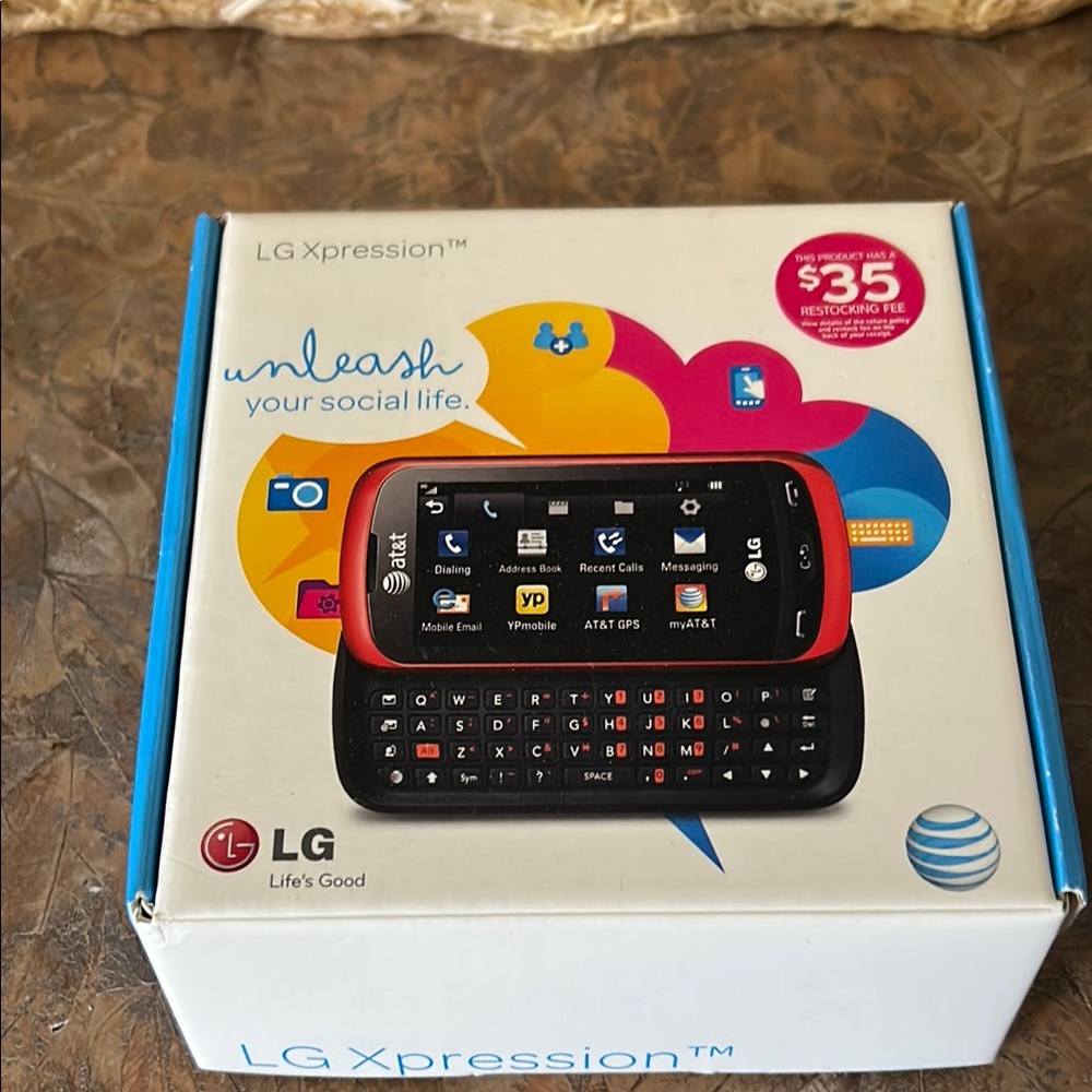 LG Xpression C395 Red Sliding Cell Phone